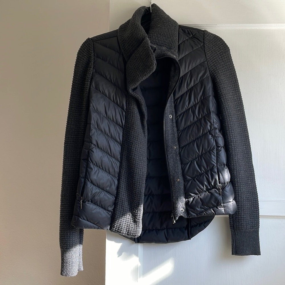 Athleta puffer vest sweater jacket